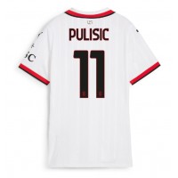 AC Milan Christian Pulisic #11 Fotballklær Bortedrakt Dame 2024-25 Kortermet